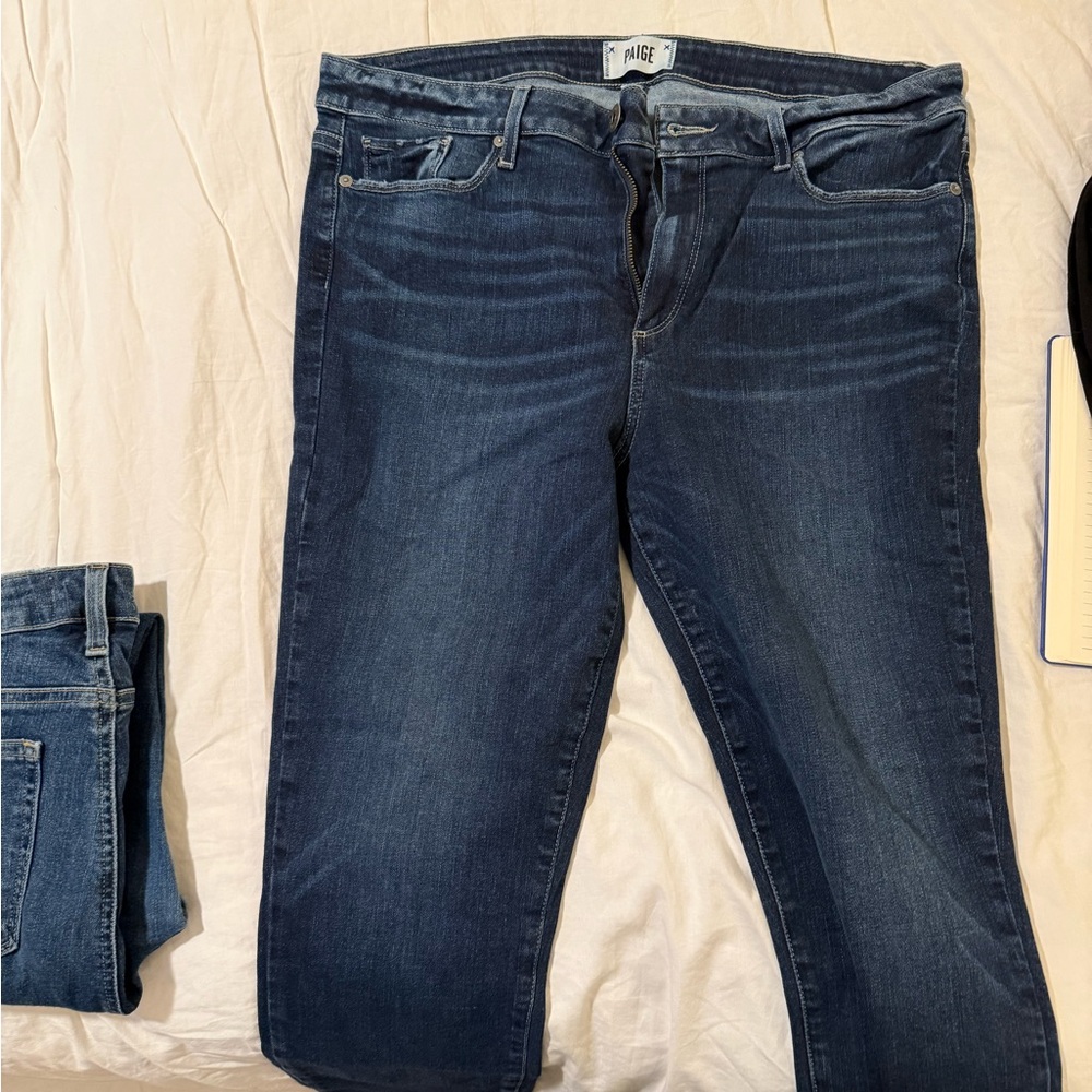PAIGE Women's Dark Blue Skinny Jeans